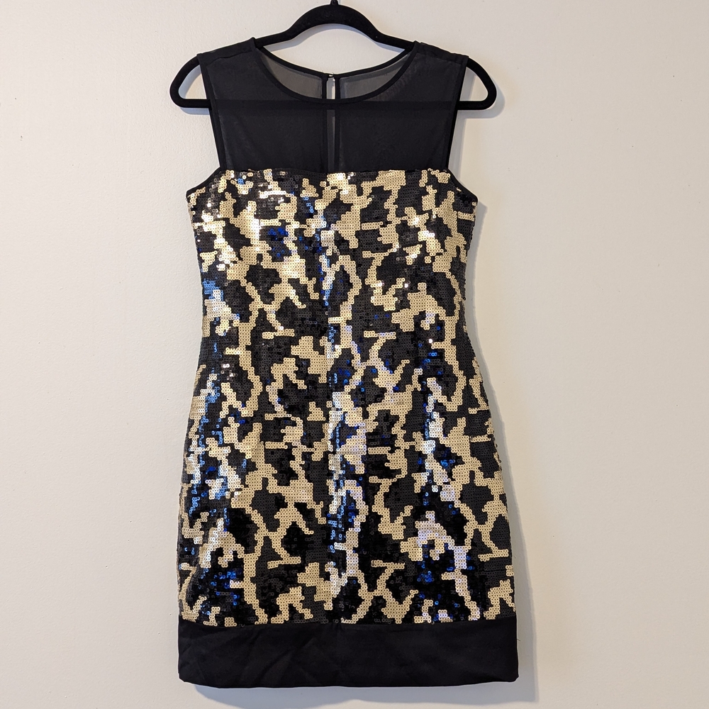 Sequin Black and Gold Dress